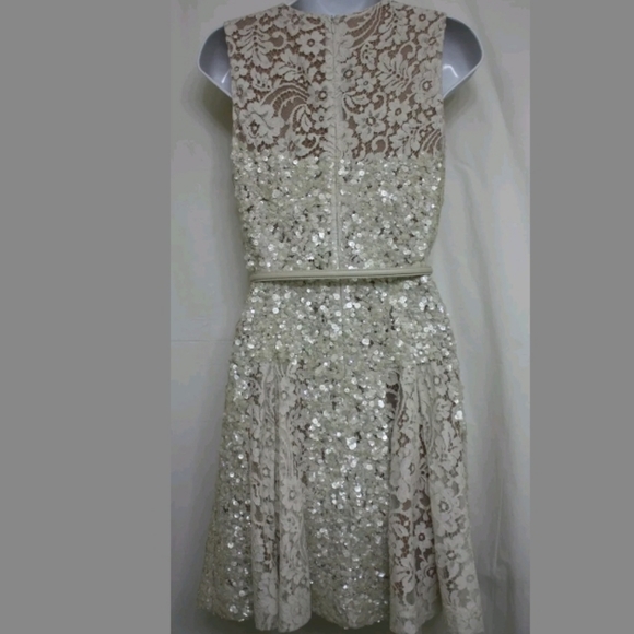 ELIE SAAB Ivory SEQUINED COCKTAIL DRESS - Picture 5 of 7